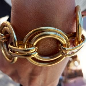 J.Crew Chunky Gold Metal Bracelet